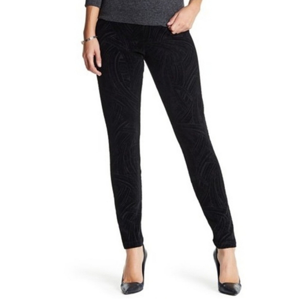 Lyssé Large Black Gray Textured Athletic Leggings High Waist Exercise Workout